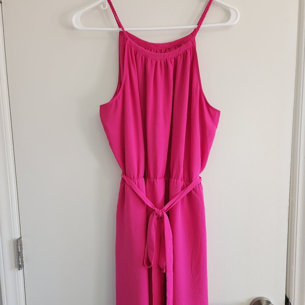 Fuschia halter style dress